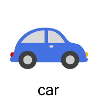 a small blue car