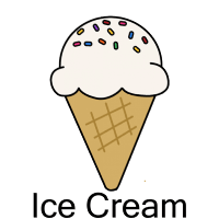 an ice cream cone