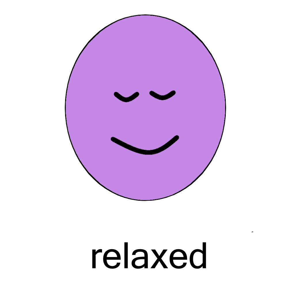 person feeling relaxed
